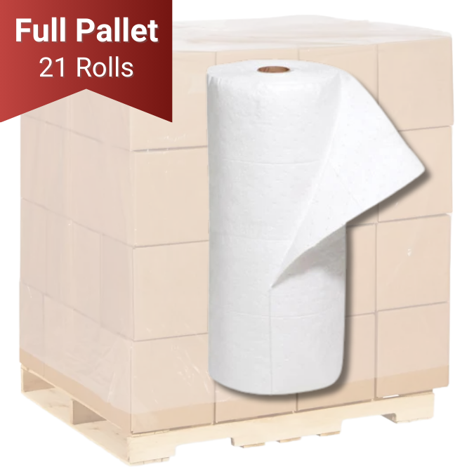 Oil Absorbent Rolls, Medium Weight, Pallet, polypropylene, 40 gallon capacity - Absorbent Pads & Rolls