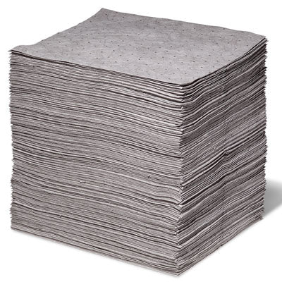 Universal Absorbent Pads, Light Weight, 200/Case, polypropylene, 35 gallon capacity - Absorbent Pads & Rolls