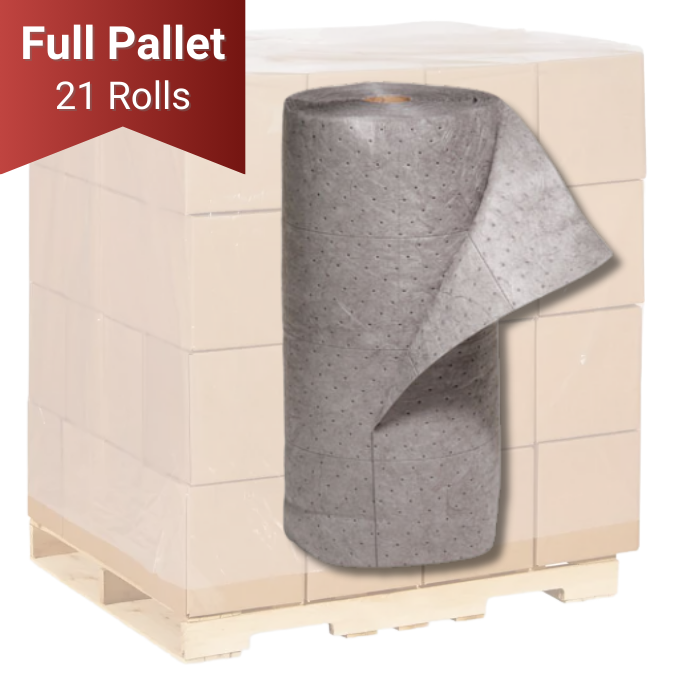 Universal Absorbent Rolls, Heavy Weight, Pallet, polypropylene, 44 gallon capacity - Absorbent Pads & Rolls