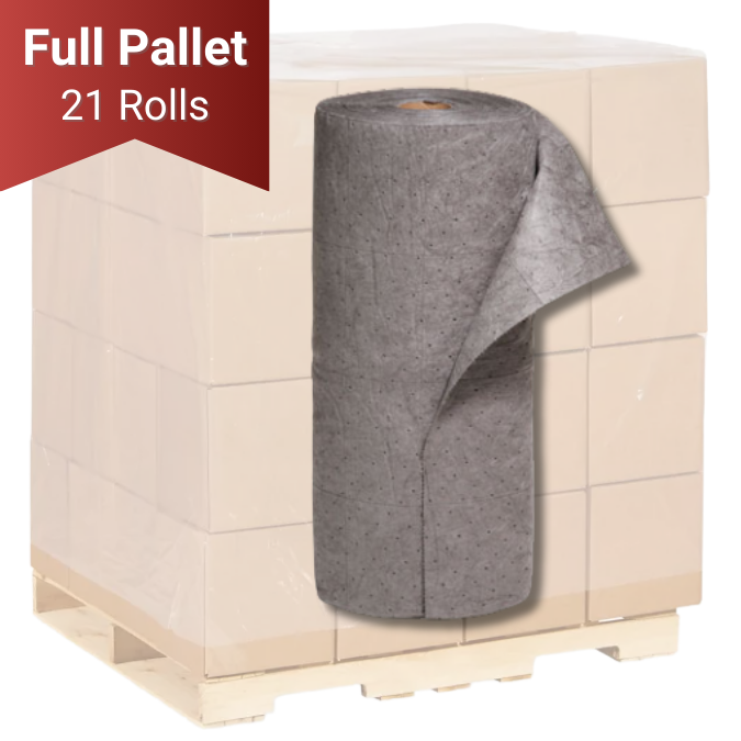 Universal Absorbent Rolls, Medium Weight, Pallet, polypropylene, 40 gallon capacity - Absorbent Pads & Rolls