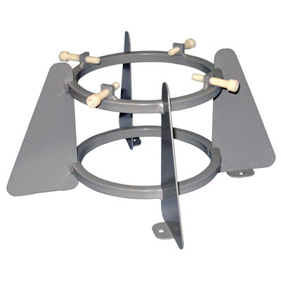 5.75 to 6.75in Medical Oxygen Cylinder Bench Mount Holder, steel - Gas Cylinder Storage