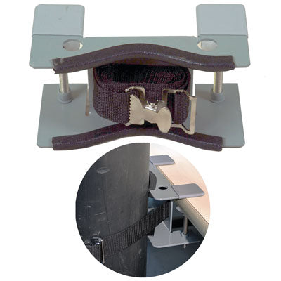 Bench Mount Single Gas Cylinder Bracket, steel - Gas Cylinder Storage