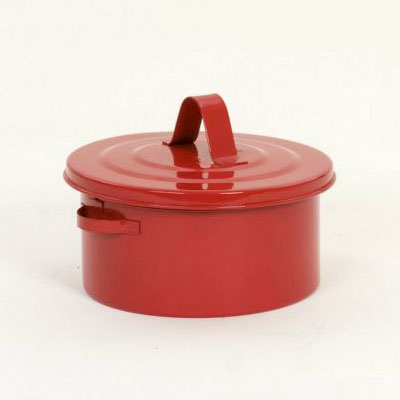 2-Quart Bench Can. Outside 8" Wide x 4-1/4" Deep, red, galvanized - Safety Cans