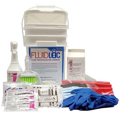 Body Fluid Cleanup Kit, One (1) unit. 5 Gallon Pail - Spill Kits
