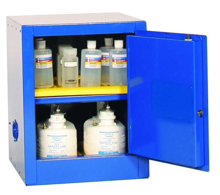 4-Gal Acid/Corrosive Blue Metal Safety Cabinet, Manual-Close - manufacturer product image 2
