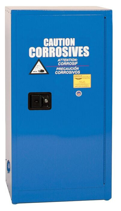 16-Gal Acid/Corrosive Blue Metal Safety Cabinet, Self-Closing - manufacturer product image 1