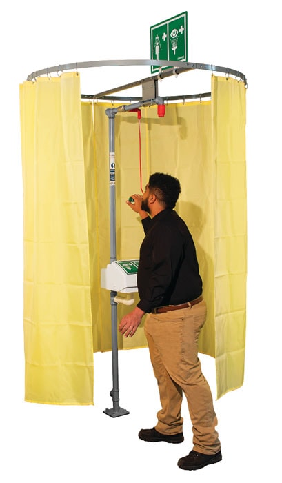 Modesty Curtain for Pipe-Mount Safety Showers - manufacturer product image 2