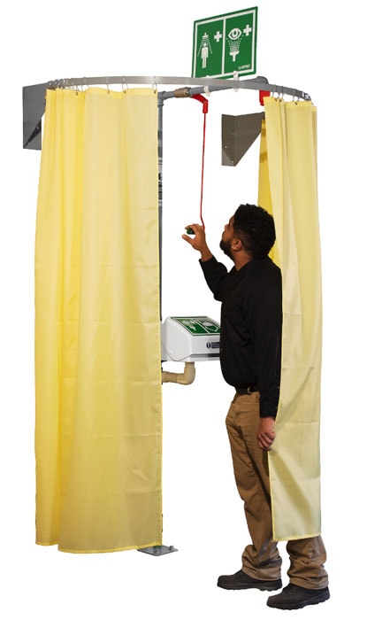 Modesty Curtain for Wall-Mount Safety Showers - manufacturer product image 3