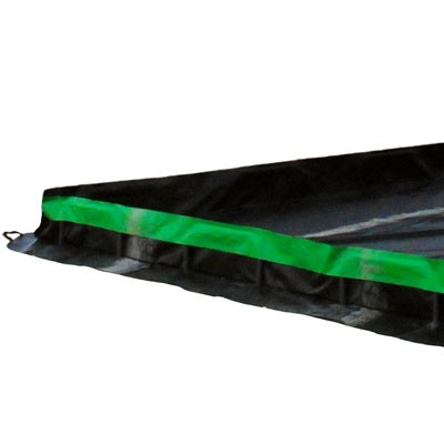 Manual Collapsible Wall Containment Berm 10x20', black, 1496 gallon capacity - Spill Containment Berms
