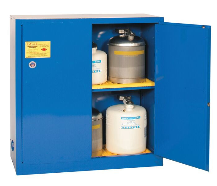30-Gal Acid/Corrosive Blue Metal Safety Cabinet, Manual Close - manufacturer product image 2