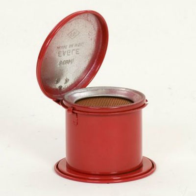 1/2-Pint Bench Can. Outside 4-1/4" Wide x 3-1/2" Deep, red, galvanized - Safety Cans