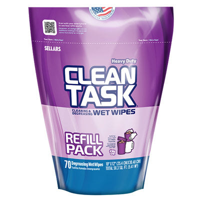 Degreasing Wet Wipes Refill, 70-ct - Industrial Wipes & Rags