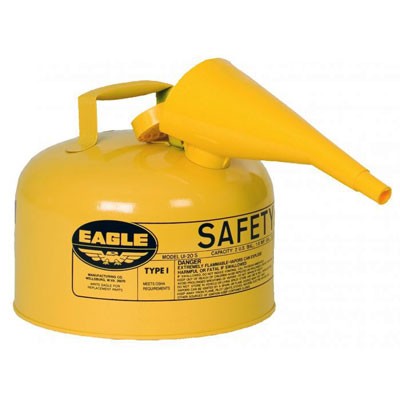 2.5-Gal Diesel Fuel Container WITH Funnel, Yellow - Safety Cans