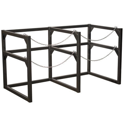 Double 33in Dia. Cryogenic Cylinder Rack, steel - Gas Cylinder Storage