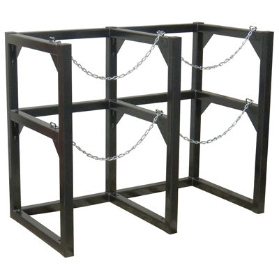 Double 22in Dia. Cryogenic Cylinder Rack, steel - Gas Cylinder Storage