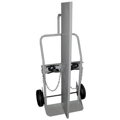 Double Cylinder Firewall Hand Truck, 10.5in Pneumatic Wheels, steel - Gas Cylinder Storage