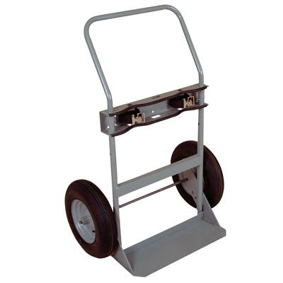 Double Cylinder Hand Truck, 16in Pneumatic Wheels, steel - Gas Cylinder Storage