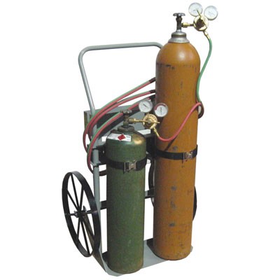 Double Cylinder Hand Truck, 20in Steel Wheels - Gas Cylinder Storage