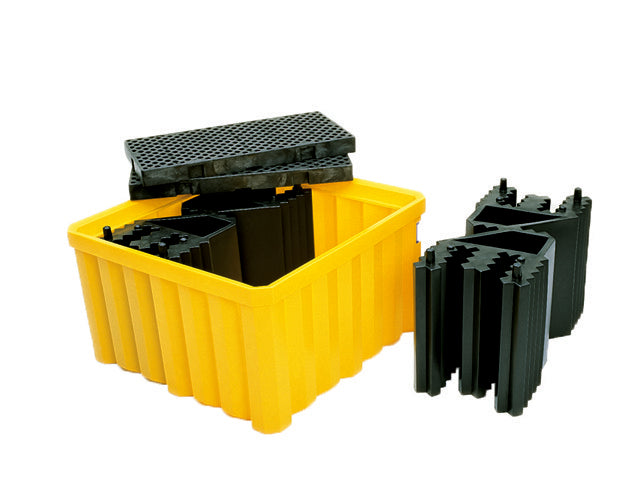 IBC Spill Pallet, Double Stackable Poly Platform 58.75x58.75x33 inches No Forklift Pockets NO Drain - Spill Containment Pa...