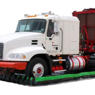 Drive In and Out Ultimate Containment Berm 12x60', black, 5385 gallon capacity - Spill Containment Berms