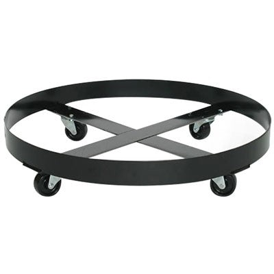 1-Drum Spill Tray Dolly, 3inch casters, Black Steel - Spill Containment Trays