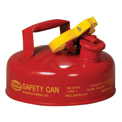 2-Quart Eagle Safety Gas Can for Flammables. NO Funnel, Red - Safety Cans