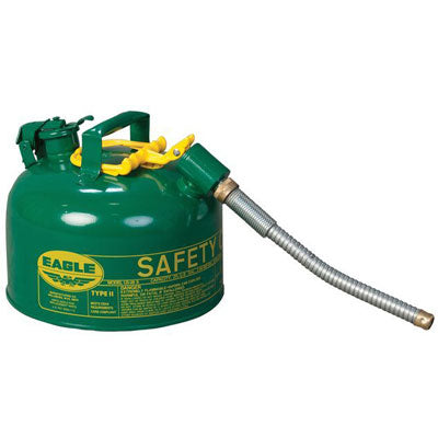 2 Gallon Type II Safety Can - 7/8" Spout, Green - Safety Cans