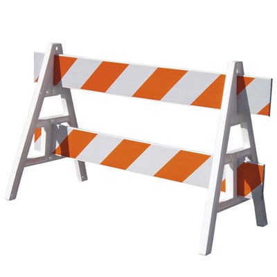 10' Plastic Economy Barrier Rail - Traffic Safety Supplies