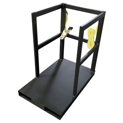 6-Gas Cylinder Forklift Pallet, End Load, steel - Gas Cylinder Storage