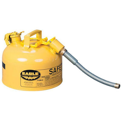 2.5 Gallon Type II Safety Can - 5/8" Spout, Yellow - Safety Cans
