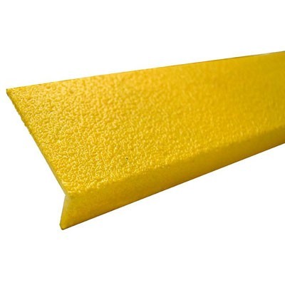 3"x 60" Fiberglass Stair Treads/Nosing - 3"Depth x 60"Length - 1" nosing - MEDIUM, yellow - Safety Products