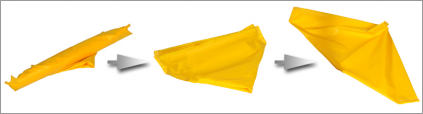 12in Flexible Utility Tray Yellow PVC, 1.5-Gal Capacity - Spill Containment Trays - Image 3