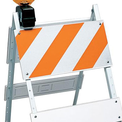 Folding Barricade 12" x 24" Plastic Top Panel - Traffic Safety Supplies