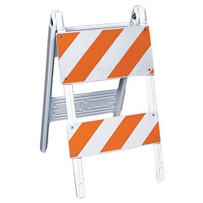 Type II Plastic Folding Barricade, 12" Top Panels - Traffic Safety Supplies