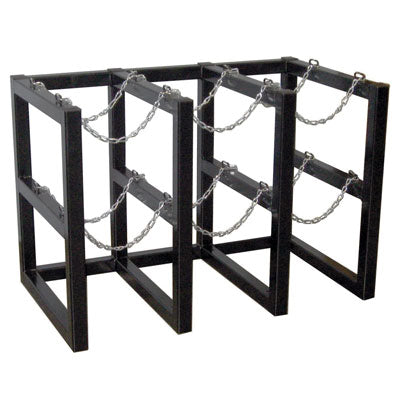 6-Tank Gas Cylinder Rack, 3w x 2d, steel - Gas Cylinder Storage