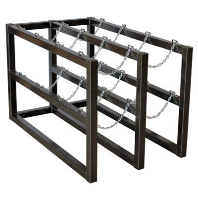8-Tank Gas Cylinder Rack, 2w x 4d, steel - Gas Cylinder Storage