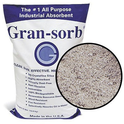 Gran-sorb - Pallet 65 Bags, 4 gallon capacity - Absorbent Sweep