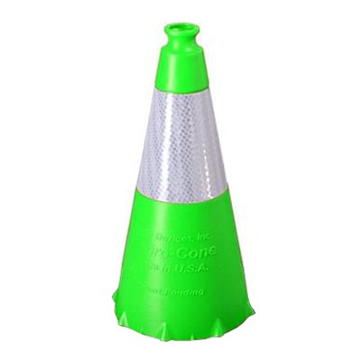 18" Traffic Cone Stem, Green Polyethylene - Traffic Safety Supplies