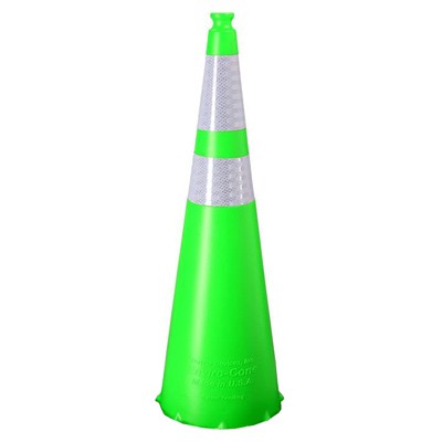 36" Traffic Cone Stem, Green Polyethylene - Traffic Safety Supplies