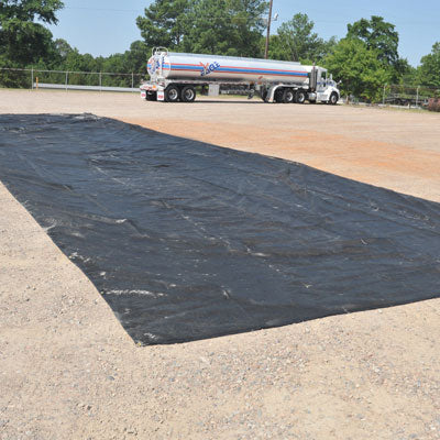 Containment Berm Ground Tarp 19x70', black, polyester blended pvc - Spill Containment Berms