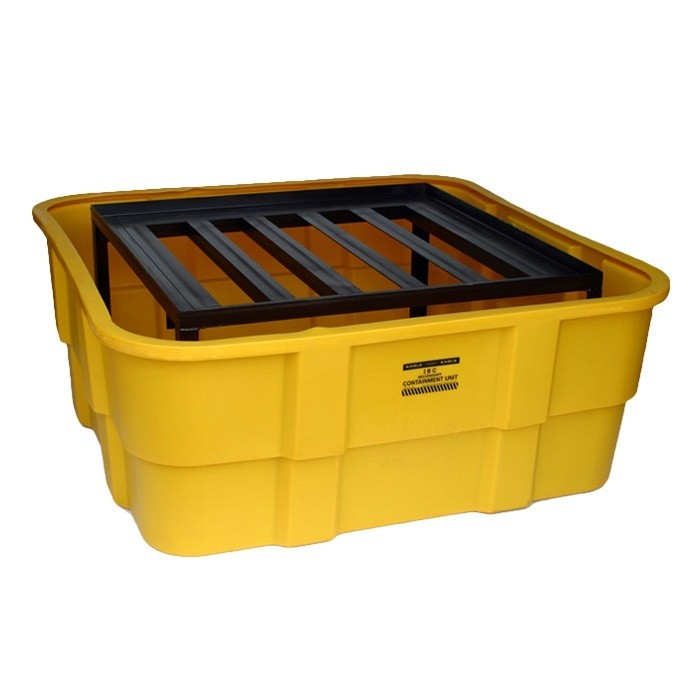 IBC Spill Pallet, Steel Platform 67x67x26 inches No Fork Pocket No Drain - Spill Containment Pallets