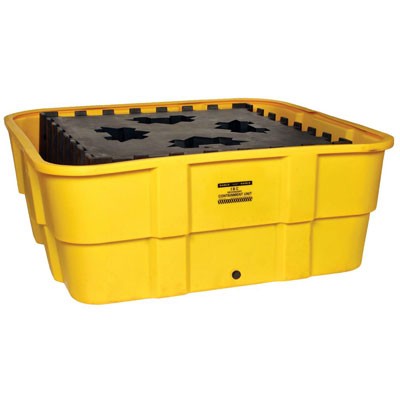 IBC Spill Pallet, 1 Unit Poly Platform 67x67x26in No Fork Pocket No Drain - Spill Containment Pallets