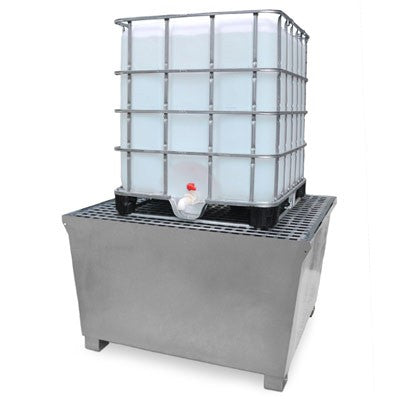 IBC Spill Pallet, 1 Unit Steel Platform 55x57x35 inches Yes Forklift Pocket NO Drain - Spill Containment Pallets