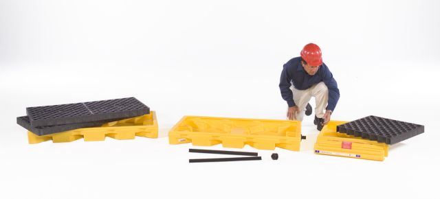 5-Drum Inline Spill Pallet, 121 gallon capacity - Spill Containment Pallets