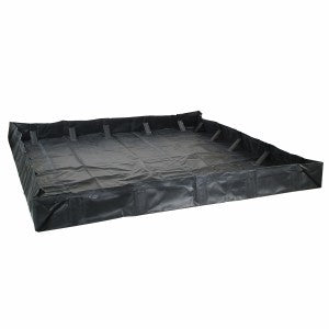 One-Piece L-Bracket Instant Berm 12x12' 1077-Gal. Sump, black, 36 mil, 30 ounce capacity - Spill Containment Berms