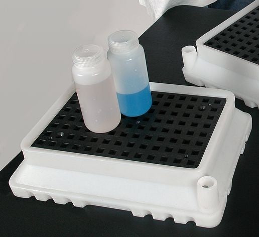 17-Inch Lab Tray, White - Spill Containment Trays