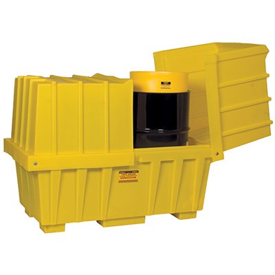 2-Drum Low-Profile Covered Dispensing Workstation, 110 gallon capacity - Safety Cans