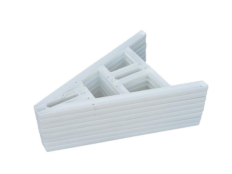 A-Frame Barricade Legs stacked for storage and transport