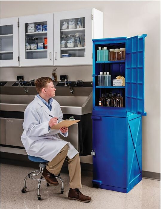 24-Gal Blue Poly Acid/Corrosive Safety Cabinet - manufacturer product image 2