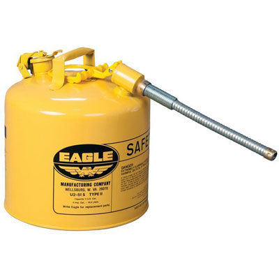 5 Gallon Type II Safety Can - 7/8" Spout, Yellow - Safety Cans